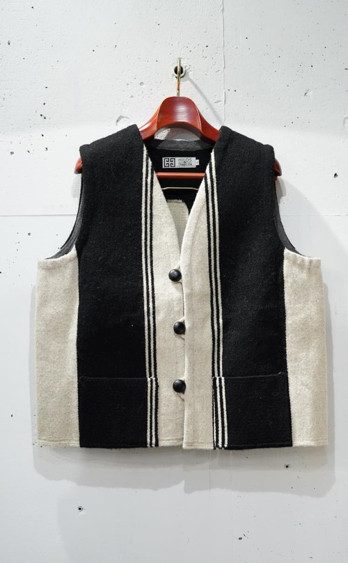  OAXACA - RUG VEST / SOL - BLACK / WHITE