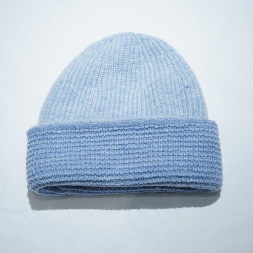  paa - COMBO STITCH BEANIE - HEATHER BABY BLUE LAMBSWOOL / MERINO