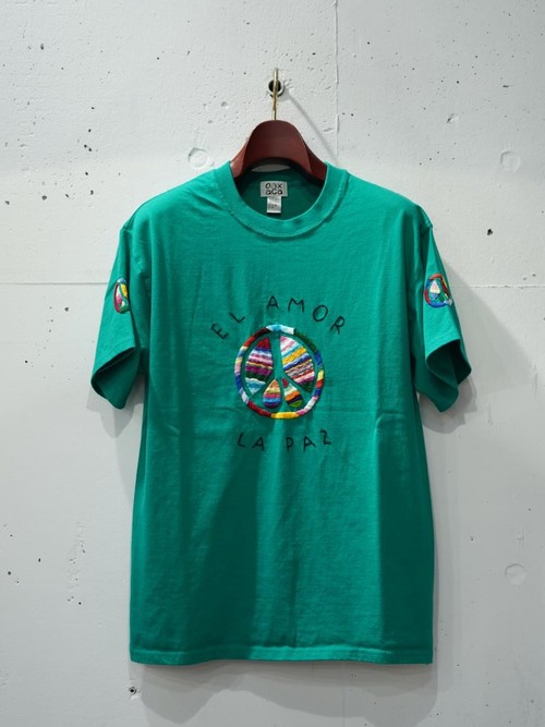  OAXACA - S/S TEE LOVE&PEACE - KELLY GREEN