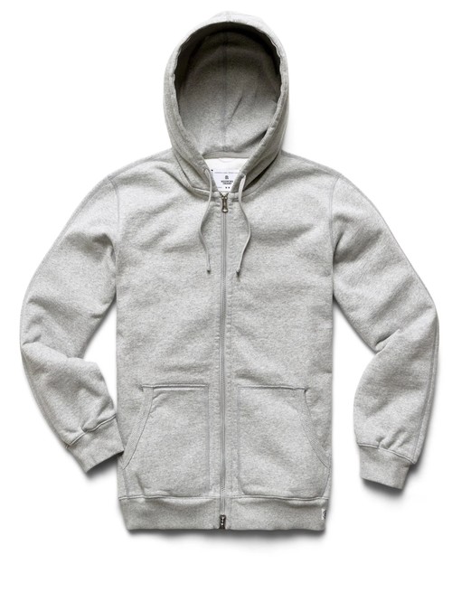  REIGNING CHAMP - HEAVYWEIGHT FLEECE CLASSIC ZIP HOODIE - H.GREY