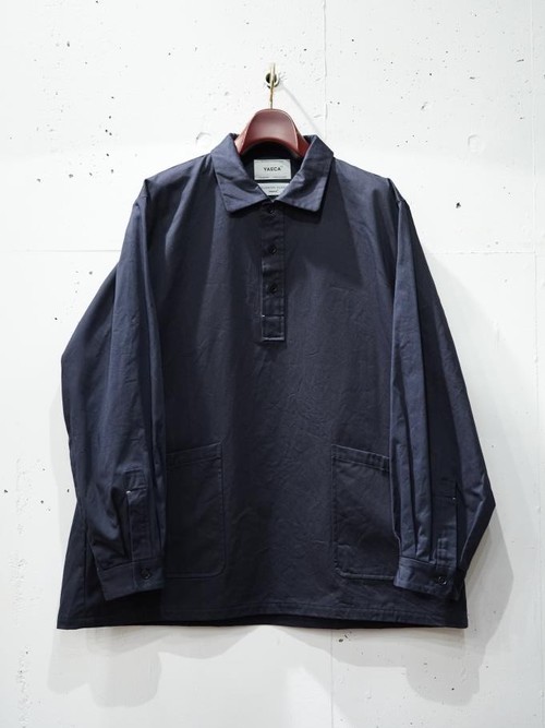  YAECA CANVAS DESIGN - PULL OVER WORK SHIRT - Kusaki Navy