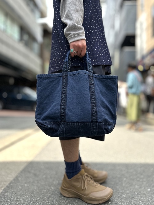  PORTER CLASSIC - VINTAGE TRAVELER TOTE BAG - Blue