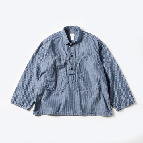  POST OVER ALLS - ARMY Shirt - indigo check - indigo