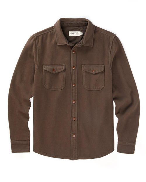  OUTER KNOWN - CHROMA BLANKET SHIRT - D.Brown