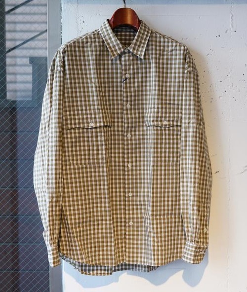 HARRY'S 【 Porter Classic - ROLL UP TRICOLOR GINGHAM CHECK SHIRT