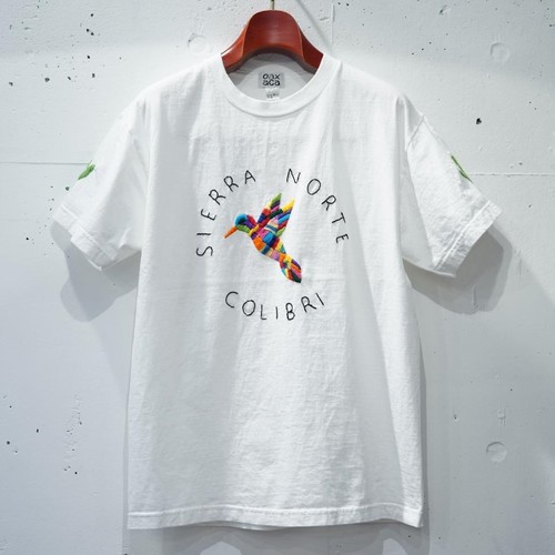  OAXACA - SIERRA NORTE S/S TEE / COLIBRI - WHITE