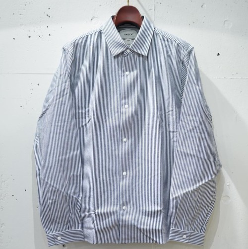  YAECA (MEN) - COMFORT SHIRT / RELAX - BLUE STRIPE